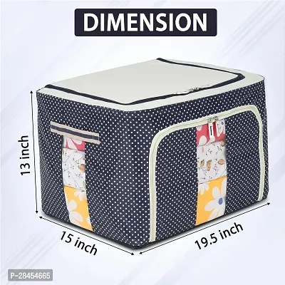 Steel Frame Double Opening Zipped Storage Organizer Bag-thumb3