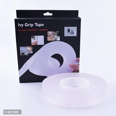 Double Sided Tape Heavy Duty - Multipurpose Removable Traceless Mounting Adhesive Tape For Walls,Strong Sticky Strips Grip Tape Tap ( Pack Of 1 )-thumb0