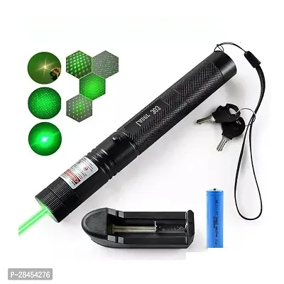 High Powered Military Burning Green Laser Pointer 650nm, Working Time Over 8000 Hours Rechargeable Green Laser-303 Pointer Party Pen Disco Light 5 Mile + Battery Shailputri (650 nm, Green)