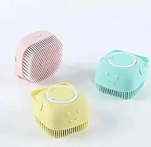 Silicone Bath Brush For Clean Body With Shampoo Dispenser