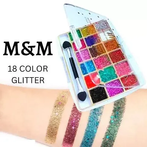 Pack Of 1 18 Colour Glitter Eyeshadow