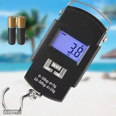 Electronic Portable Fishing Hook Type Digital LED Screen Luggage Weighing Scale, 50 Kg Pack Of 1-thumb0