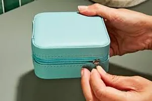 Small Jewellery Box, Travel Portable Leather Jewelry Organiser Box For Ring, Pendant, Earring, Necklace, Bracelet Organizer Storage Holder Boxes-thumb2