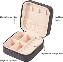 Small Jewellery Box, Travel Portable Leather Jewelry Organiser Box For Ring, Pendant, Earring, Necklace, Bracelet Organizer Storage Holder Boxes-thumb3