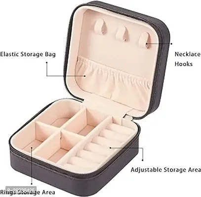 Small Jewellery Box, Travel Portable Leather Jewelry Organiser Box For Ring, Pendant, Earring, Necklace, Bracelet Organizer Storage Holder Boxes-thumb4