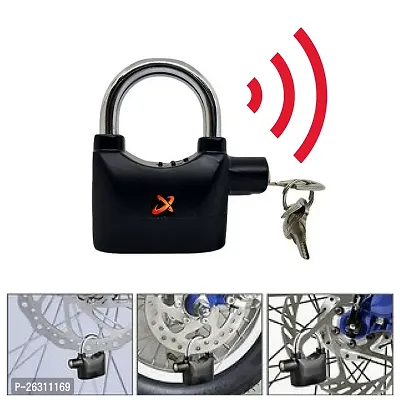 Ag Anti theft alarm lock,High Security Alarm lock | Multipurpose Use, 110dba Alarm Sound, 3 Keys (Black)-thumb3