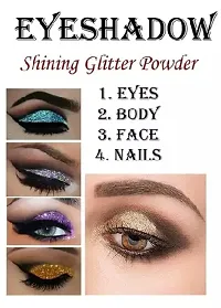 Combo Of 1 - 10Color Glitter Eyeshadow And 1 - Blender-thumb1