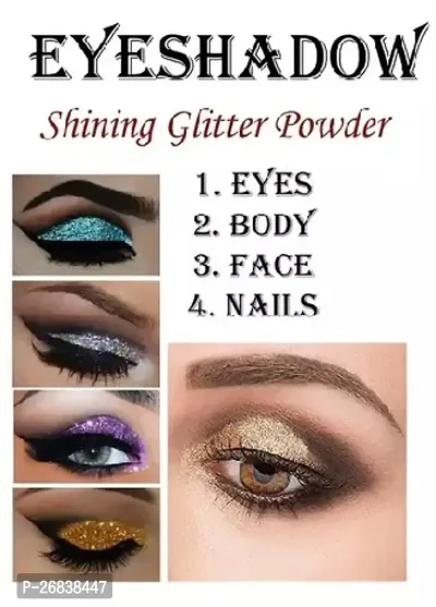 Combo Of 1 - 10Color Glitter Eyeshadow And 1 - Blender-thumb2