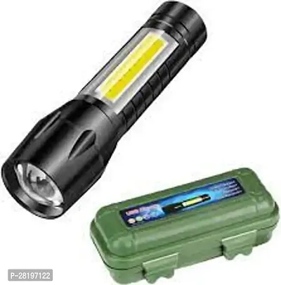 Mini Rechargeable Pocket Light Zoom COB USB Charging Led Water Proof DP Torch (Black, 9 cm, Rechargeable)Flash Lights Pack of 1-thumb0