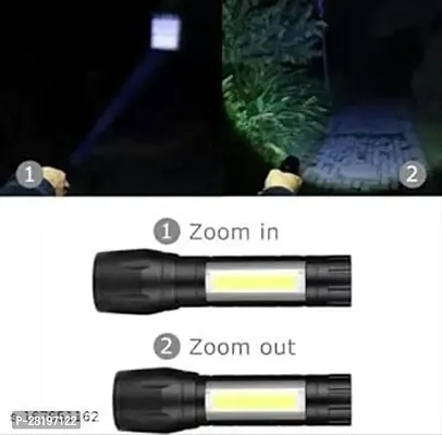 Mini Rechargeable Pocket Light Zoom COB USB Charging Led Water Proof DP Torch (Black, 9 cm, Rechargeable)Flash Lights Pack of 1-thumb2