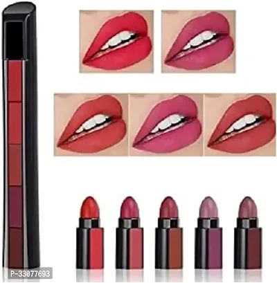 5-in-1 Lipstick 7.5gm| Five Shades In One| Long Lasting, Matte Finish| Non Drying Formula with Intense Color Payoff| Compact  Easy to Use-thumb0