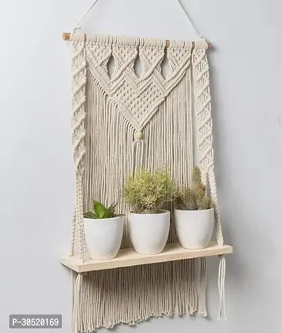 Designer Off White Febric Wall Hanging-thumb0