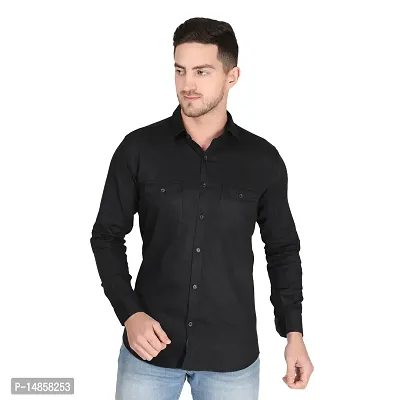 Stylish Cotton Double Pocket Shirts For Men Cargo Shirts-thumb4