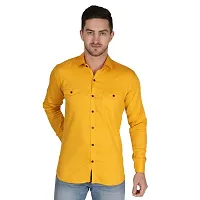 Stylish Cotton Double Pocket Shirts For Men Cargo Shirts-thumb3