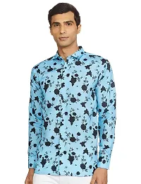 Classic Cotton Blend Printed Casual Shirts for Men-thumb2