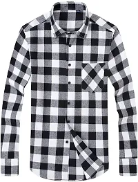 Elegant Multicoloured Checked Cotton Casual Shirts For Men-thumb1