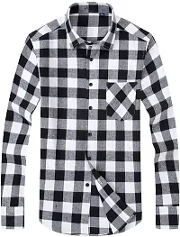 Classic Cotton Blend Checked Casual Shirts for Men-thumb2