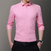 Men Solid Cotton Causal Shirt-thumb2