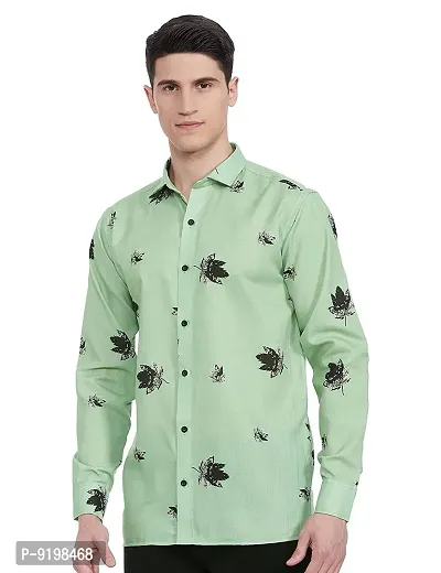 Classic Cotton Blend Printed Casual Shirts for Men-thumb3