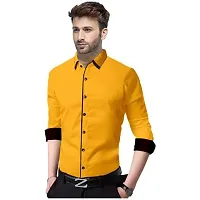 Elegant Polycotton Solid Long Sleeves Casual Shirts For Men-thumb2