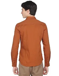 Brown Cotton Solid Casual Shirts For Men-thumb3