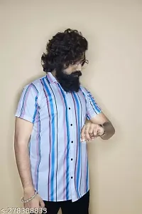 Multicoloured Polyester Printed Casual Shirts For Men-thumb3