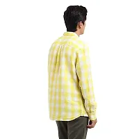 Stylish Yellow Checked Long Sleeves Shirt For Men-thumb2