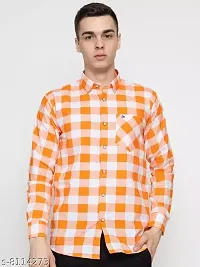 Multicoloured Cotton Checked Casual Shirts For Men-thumb1