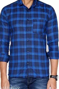 Multicoloured Cotton Checked Casual Shirts For Men-thumb1