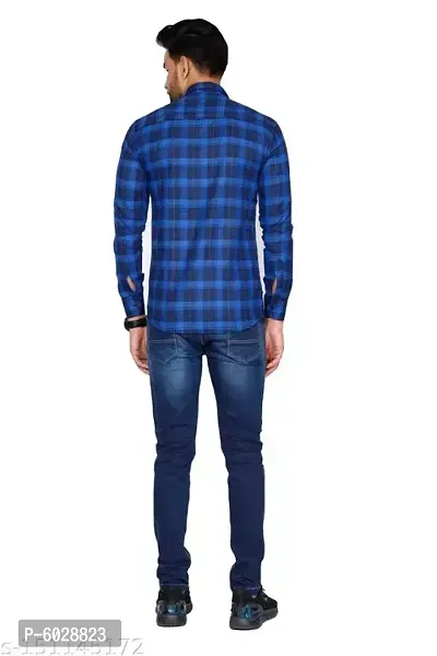 Balino London Blue Check Shirt For Men-thumb2