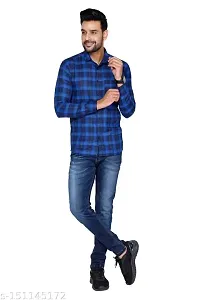 Balino London Blue Check Shirt For Men-thumb2