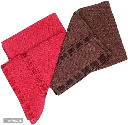 Stylish Fancy Cotton Solid Hand Towels Set Of 2