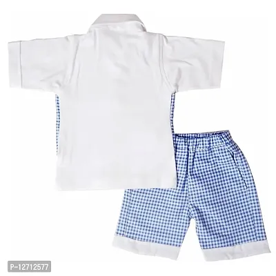 Boys Blue  White Check Cotton Dress-thumb2