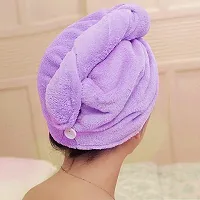 YELLOW PUMPKIN Hair Towel Wrap Absorbent Towel Hair-Drying Bathrobe Magic Hair Warp Towel Super Quick-Drying Microfiber 500 GSM Bath Towel Hair Dry Cap Salon Towel (Multicolor)-thumb1