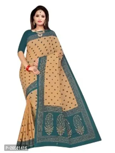 Designer Cotton Sarees Without Blouse For Women