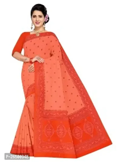 Designer Cotton Sarees Without Blouse For Women-thumb0