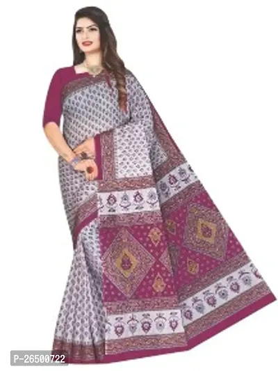 Designer Cotton Sarees Without Blouse For Women