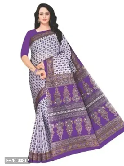 Designer Cotton Sarees Without Blouse For Women