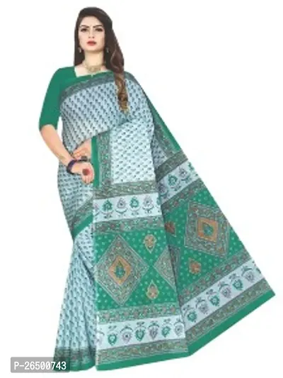 Designer Cotton Sarees Without Blouse For Women-thumb0