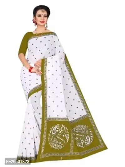 Designer Cotton Sarees Without Blouse For Women-thumb0