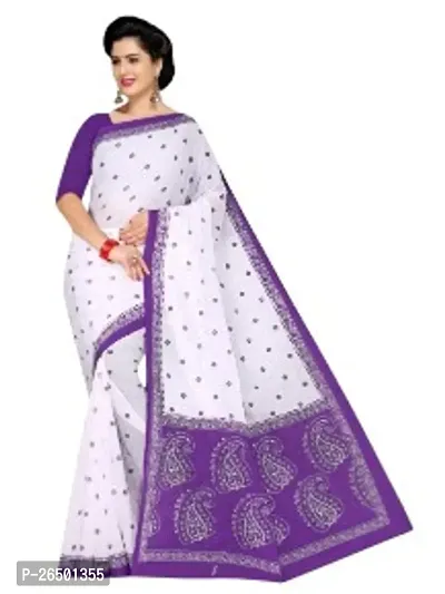 Designer Cotton Sarees Without Blouse For Women