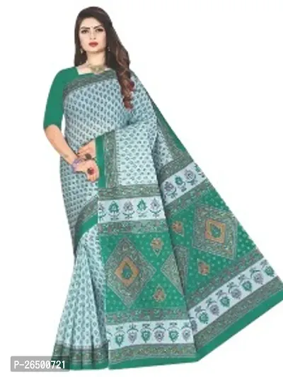 Designer Cotton Sarees Without Blouse For Women-thumb0