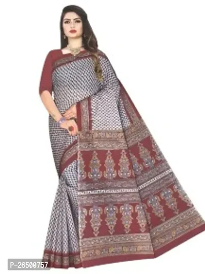 Designer Cotton Sarees Without Blouse For Women-thumb0