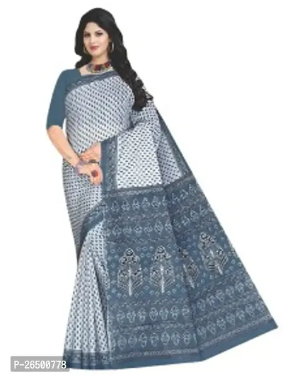 Designer Cotton Sarees Without Blouse For Women-thumb0