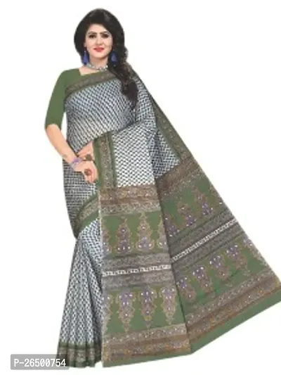 Designer Cotton Sarees Without Blouse For Women