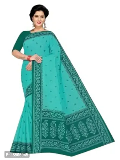 Designer Cotton Sarees Without Blouse For Women