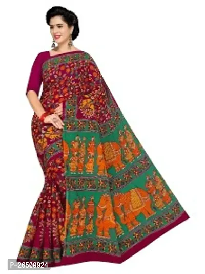 Designer Cotton Sarees Without Blouse For Women-thumb0