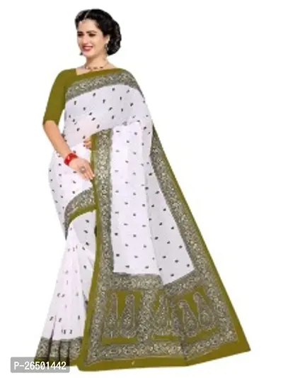 Designer Cotton Sarees Without Blouse For Women