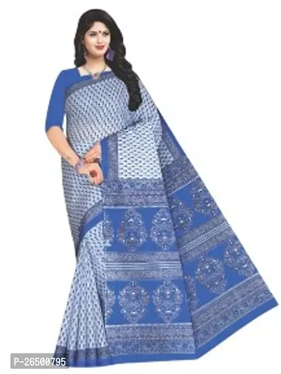 Designer Cotton Sarees Without Blouse For Women-thumb0