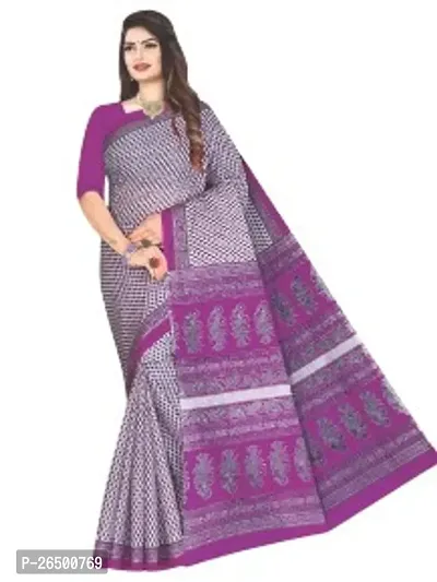 Designer Cotton Sarees Without Blouse For Women